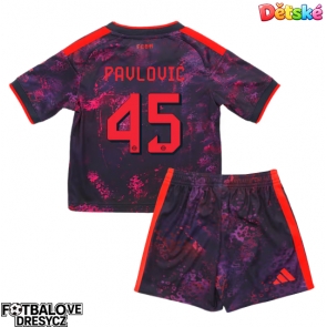 Bayern Munich Aleksandar Pavlovic #45 Dětské Alternativní dres komplet 2026-27 Krátký Rukáv (+ trenýrky)